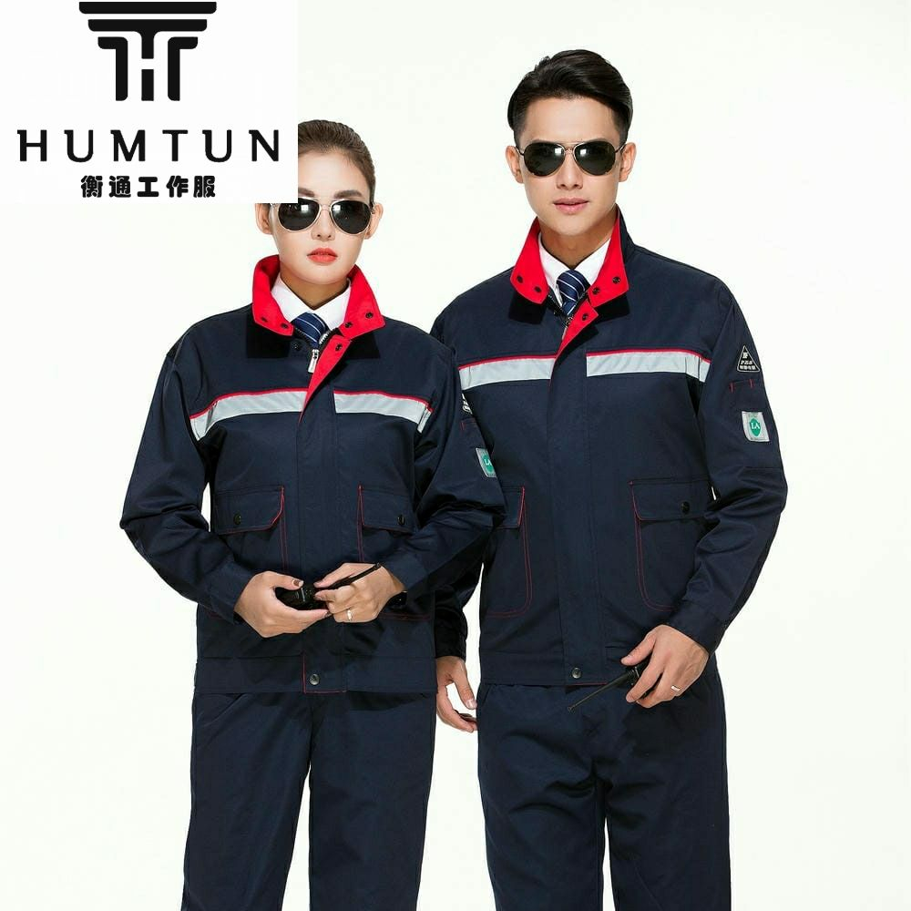 防靜電 全線卡（網(wǎng)格） 春秋長(zhǎng)袖工裝 工裝定制